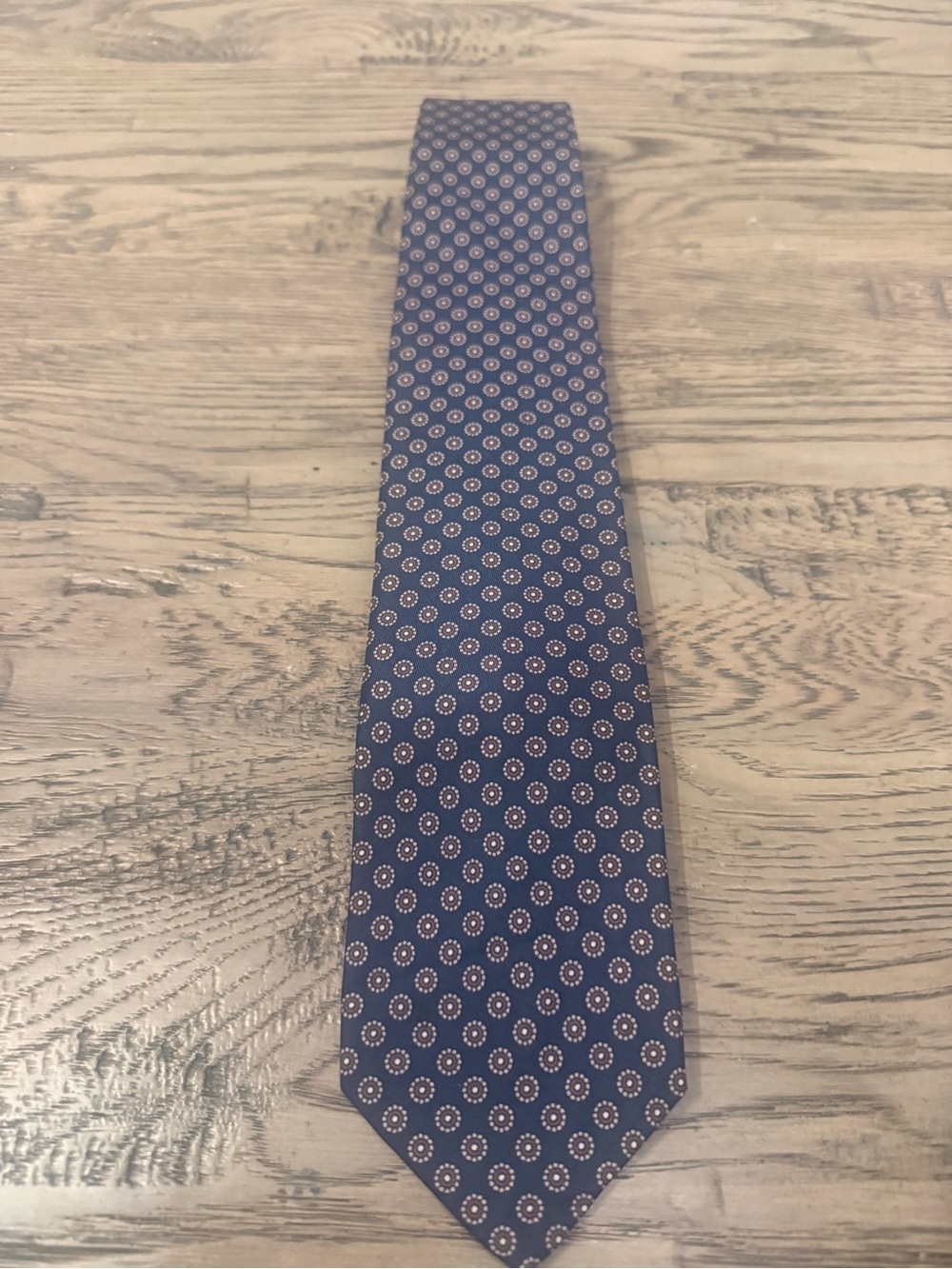 Robert Talbot Classic Navy Blue Floral Dot Men's Tie